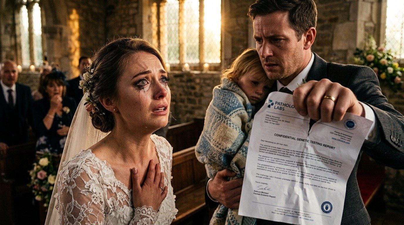 wedding-interrupted-dna-test-bride-secret